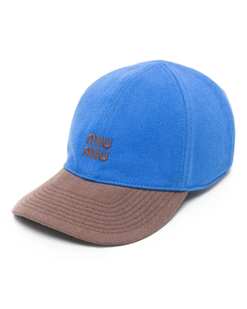 Miu Miu Drill baseball cap - Blau Blau