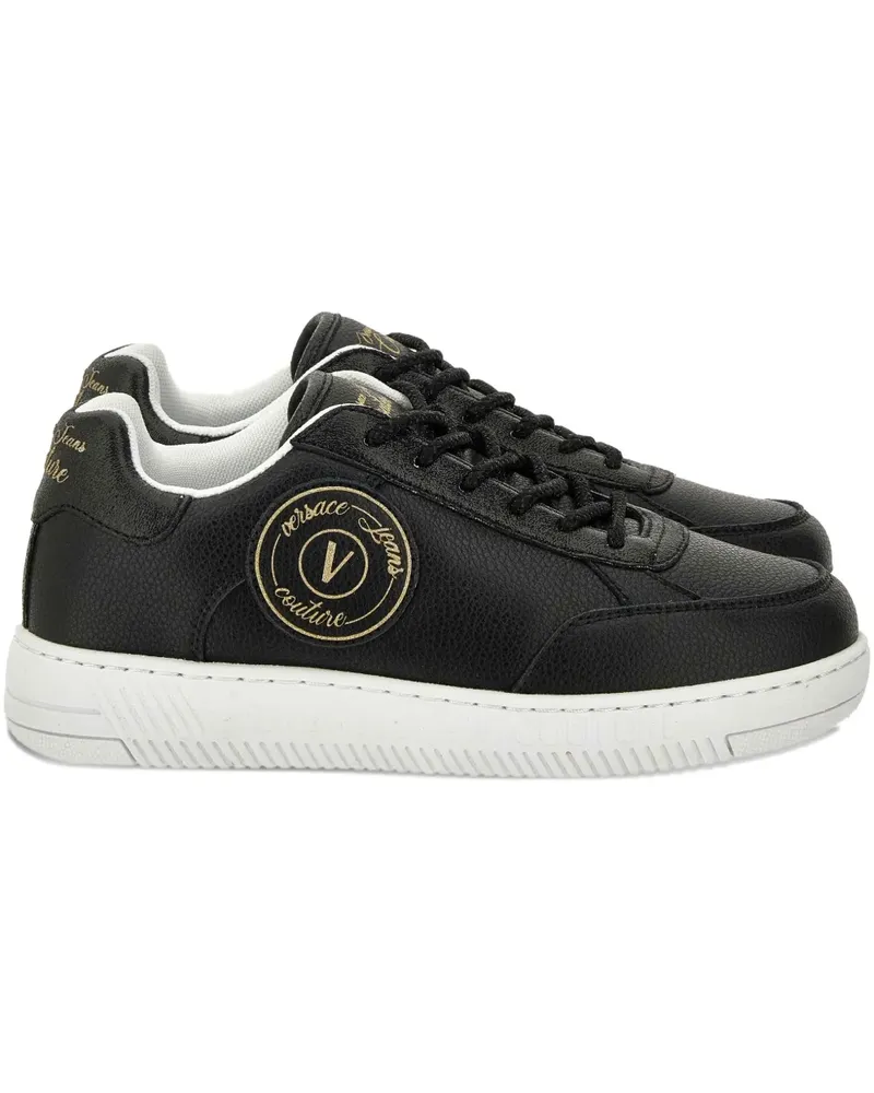 Versace Jeans Sneakers mit Logo-Patch - Schwarz Schwarz