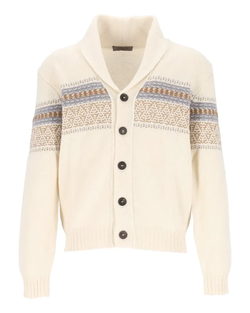 Corneliani Cardigan mit Schalkragen - Nude Nude