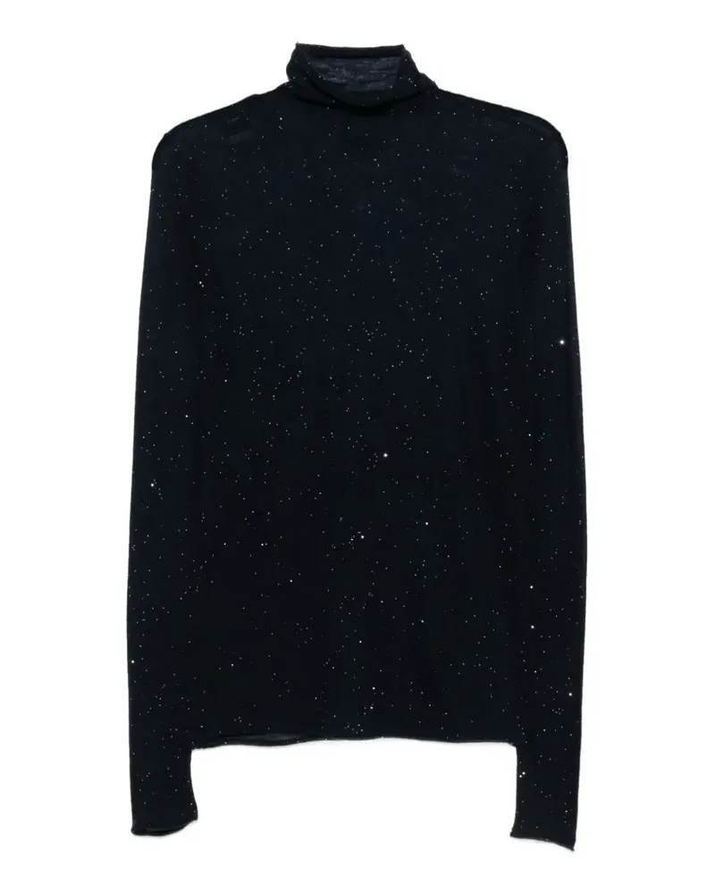 Pinko Rollkragenpullover mit Pailletten - Blau Blau