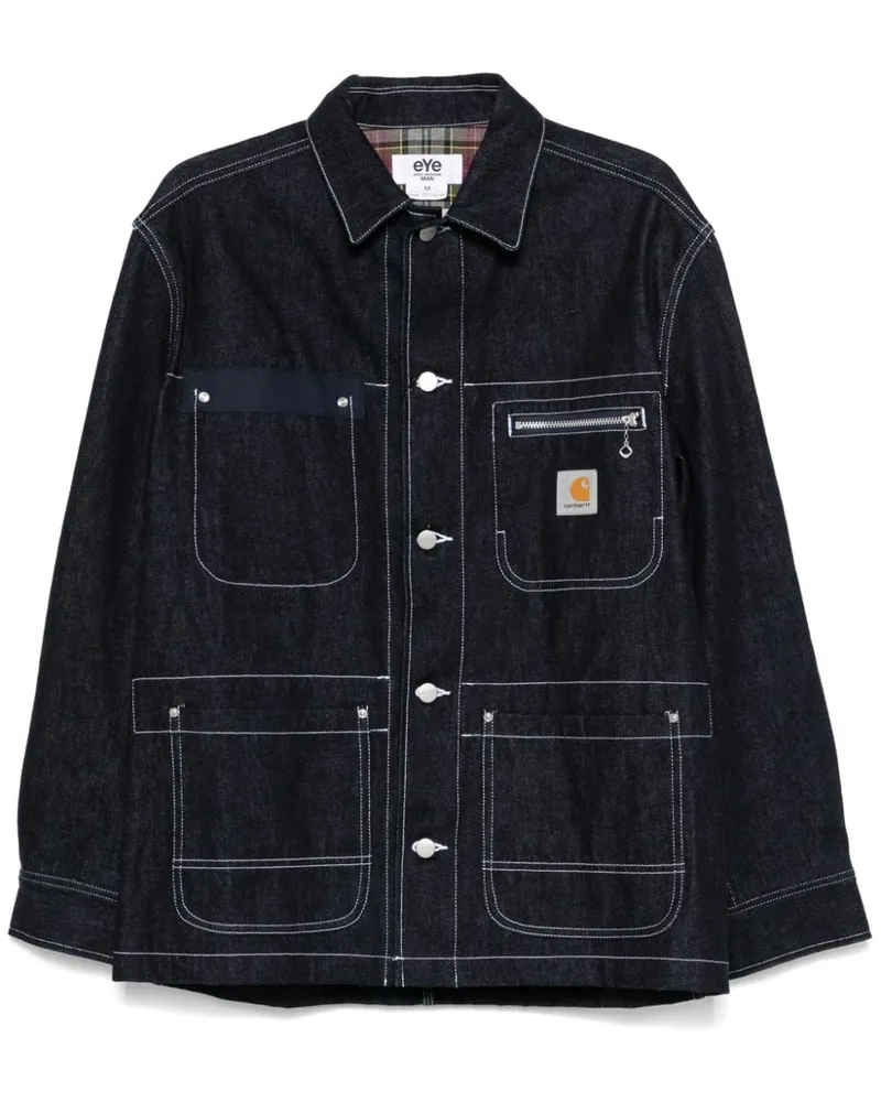Junya Watanabe x Carhartt Mantel mit Logo-Patch - Blau Blau