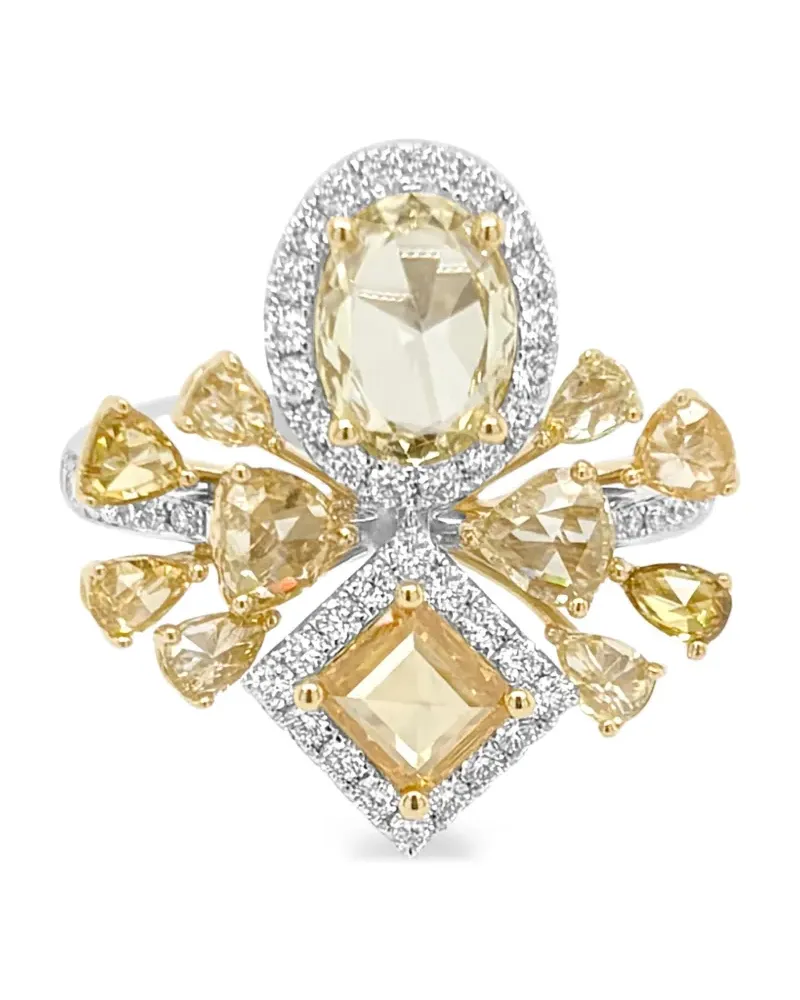 HYT Jewelry 18kt Gelb- und Weißgoldring mit Diamant Gold