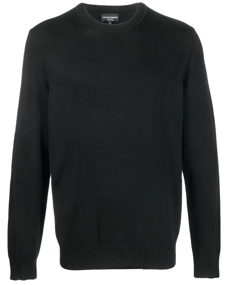 Emporio Armani Pullover mit rundem Ausschnitt - Schwarz Schwarz