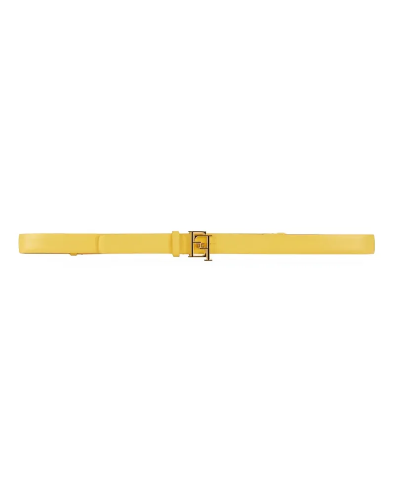 Elisabetta Franchi logo-buckle leather belt - Gelb Gelb