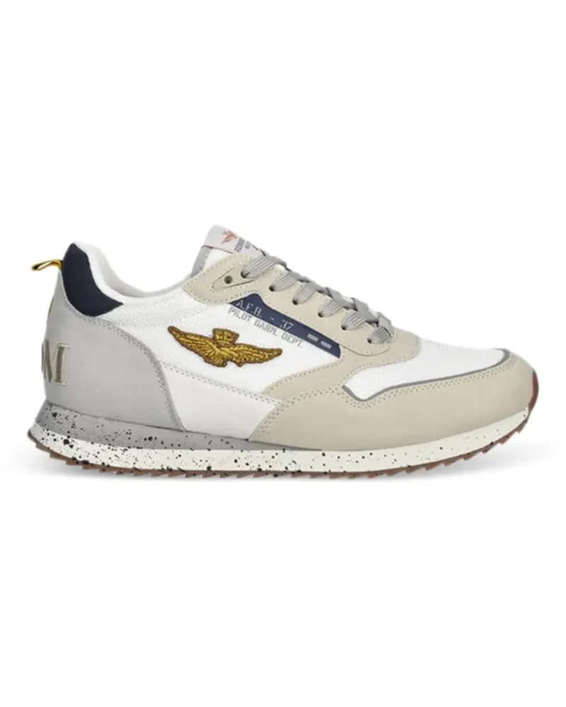 Aeronautica Militare Sneakers mit Stickerei - Weiß Weiß