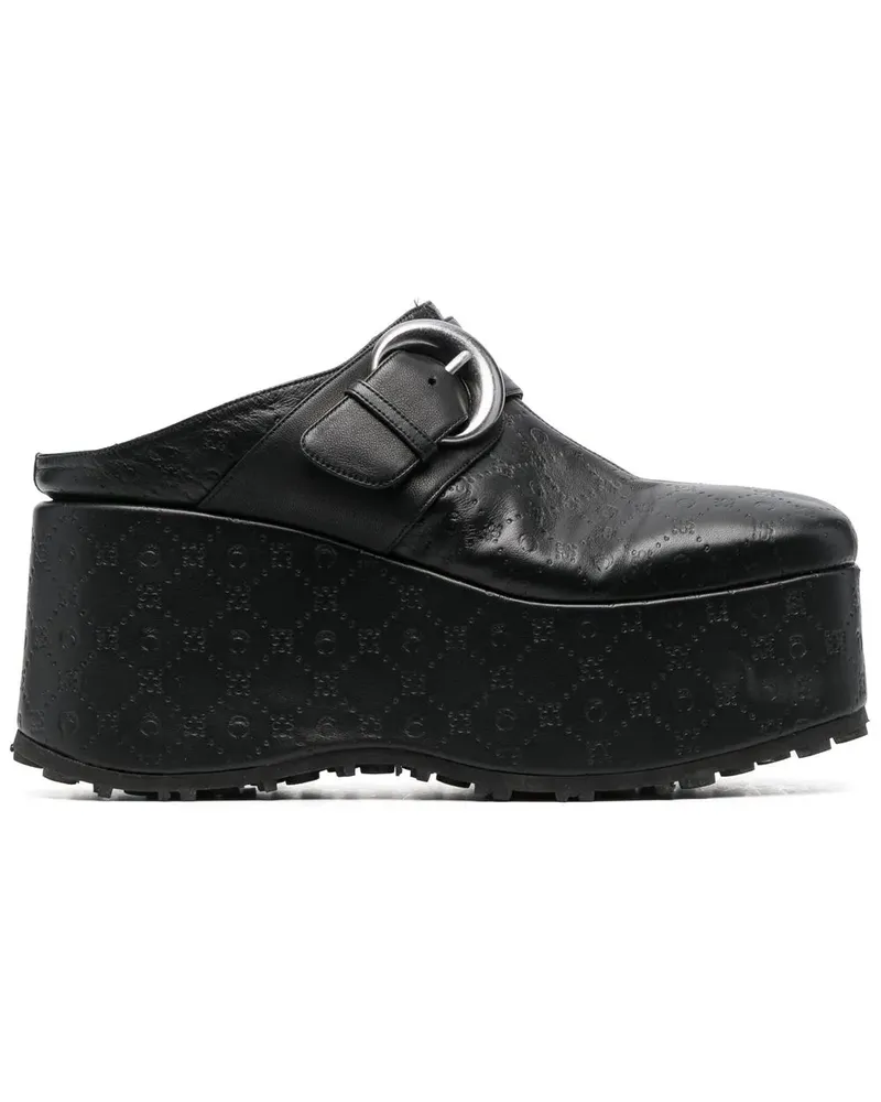 Marine Serre Moonogram Clogs 86mm - Schwarz Schwarz
