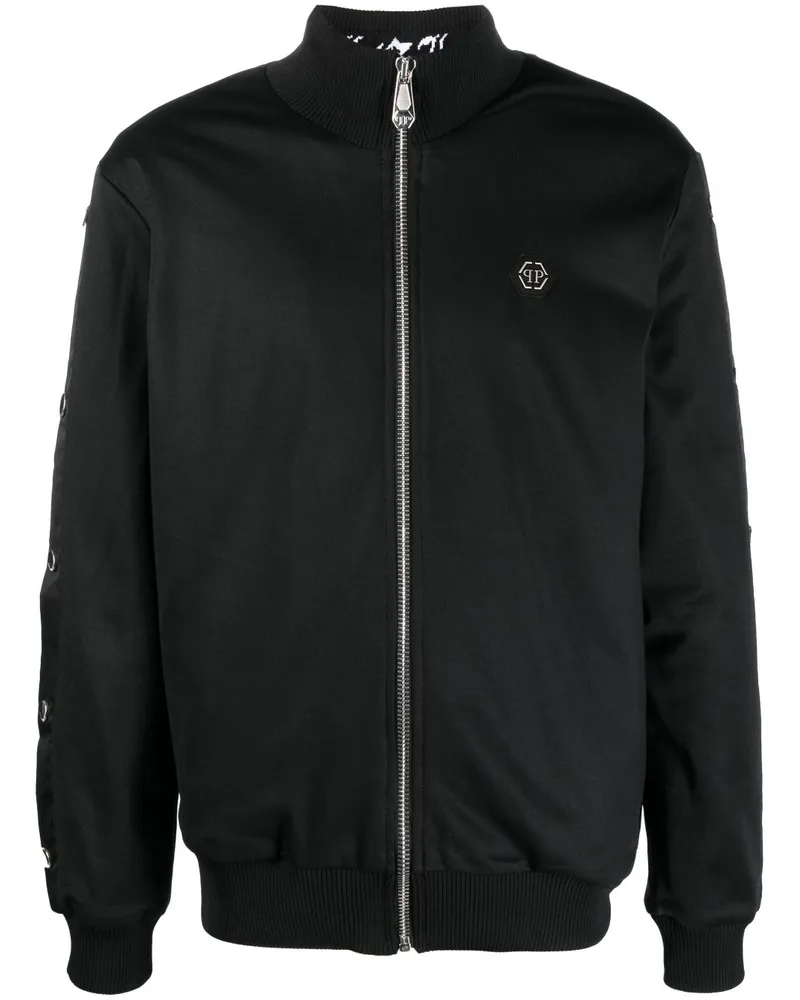 Philipp Plein Bomberjacke mit Applikation - Schwarz Schwarz