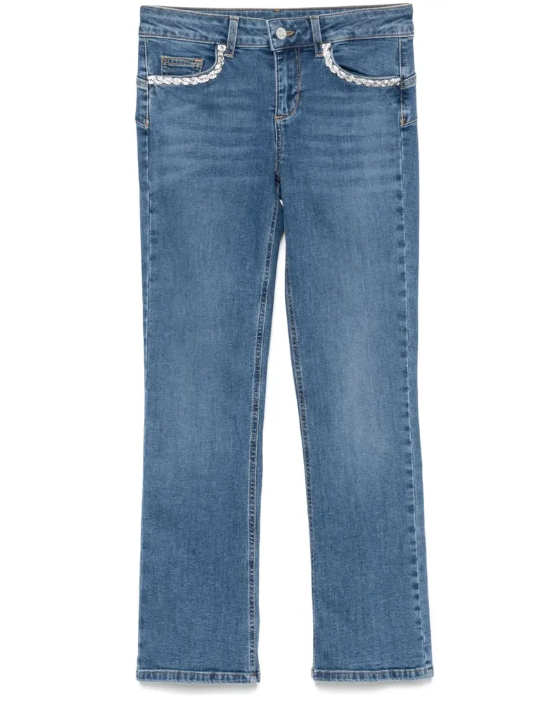 Liu Jo Jeans mit Kristallverzierung - Blau Blau