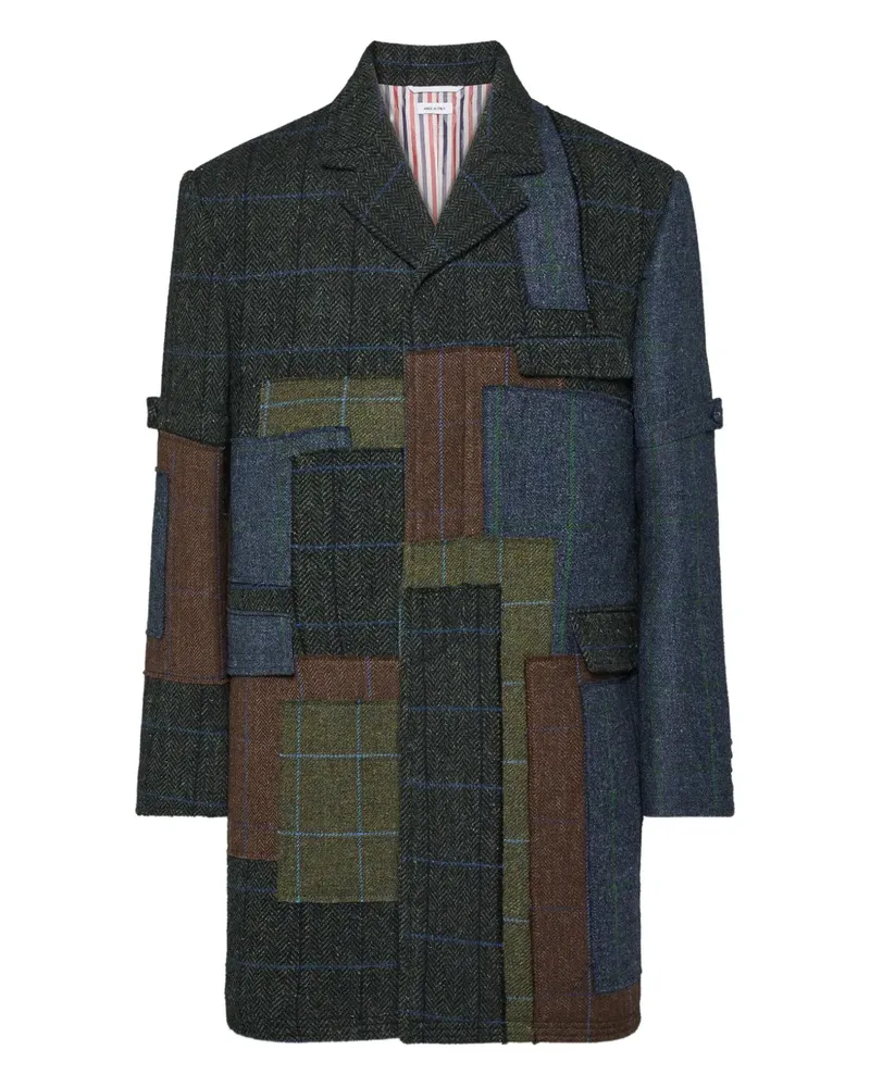 Thom Browne Mantel im Patchwork-Look - Grün Grün