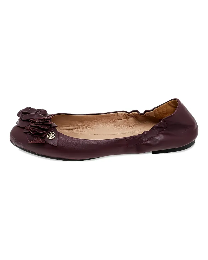 Tory Burch flower scrunch ballet flats - Rot Rot
