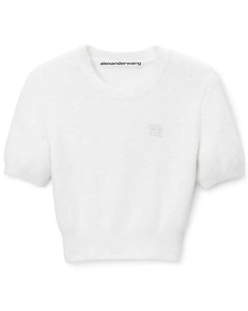 Alexander Wang T-Shirt mit Logo-Stickerei - Weiß Weiß