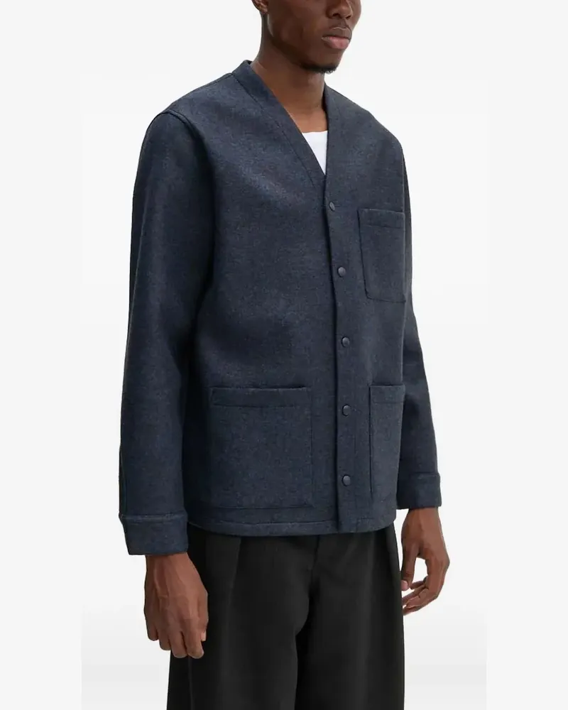 A.P.C. Jacke mit aufgesetzter Tasche - Blau Blau