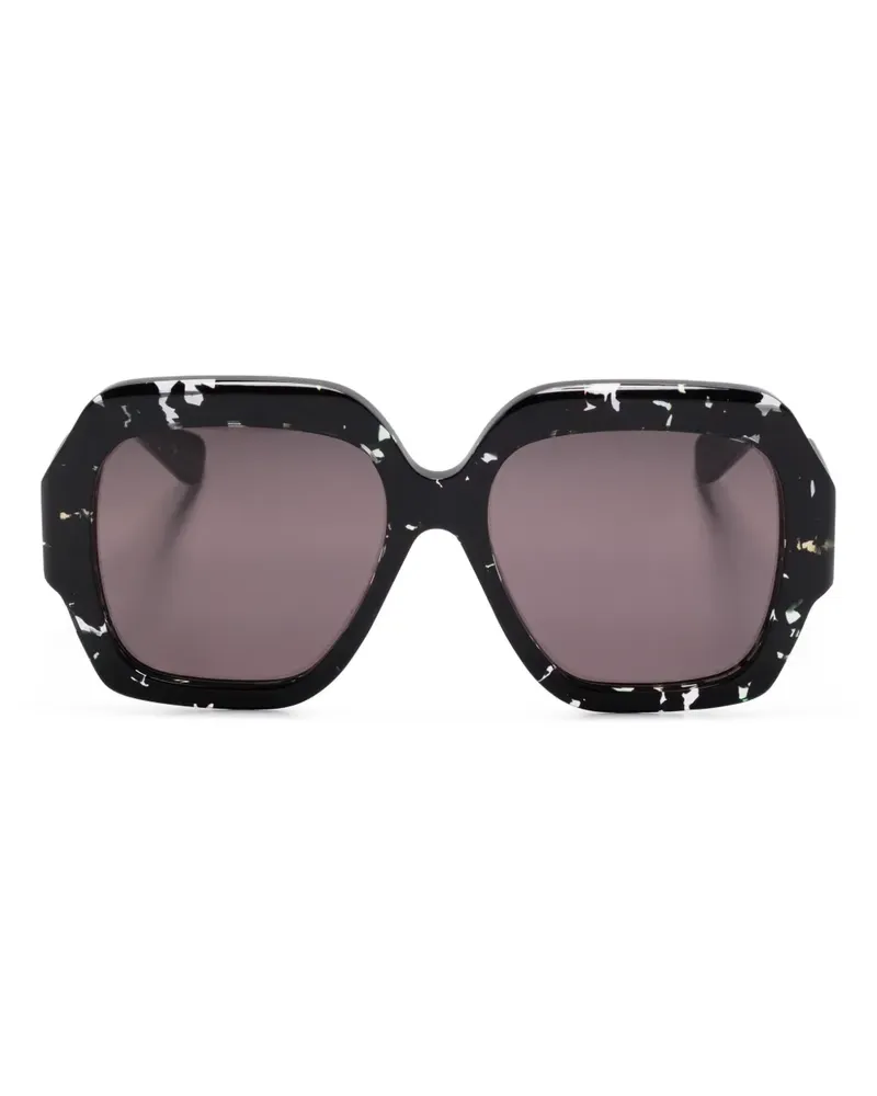 Chloé Sonnenbrille mit Logo-Print - Schwarz Schwarz