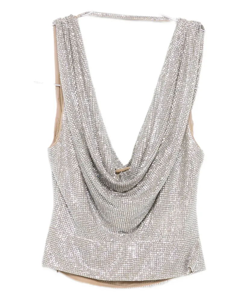 Giuseppe di Morabito cowl-neck embellished top - Silber Silber