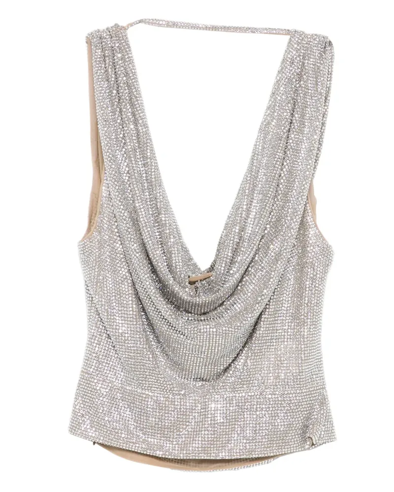 Giuseppe di Morabito cowl-neck embellished top - Silber Silber