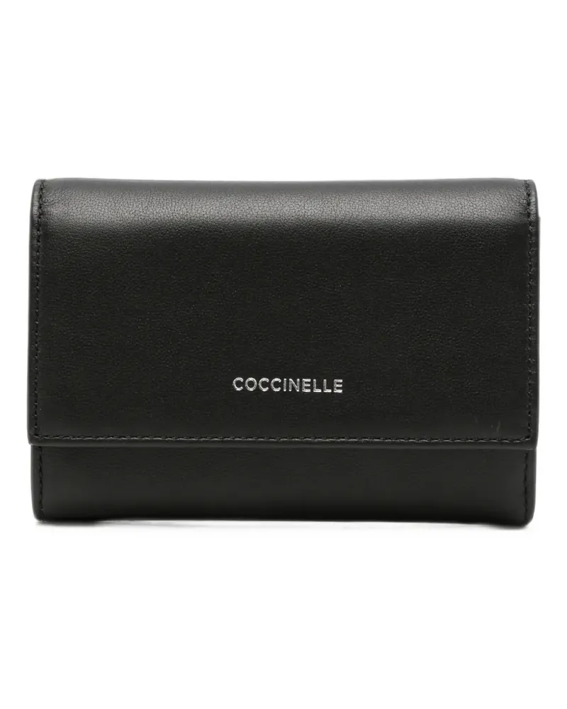 Coccinelle logo-print leather wallet - Schwarz Schwarz