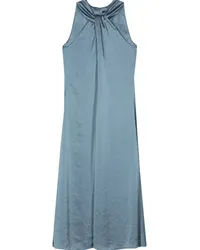 Luisa Cerano Neckholder-Abendkleid aus Satin Blau