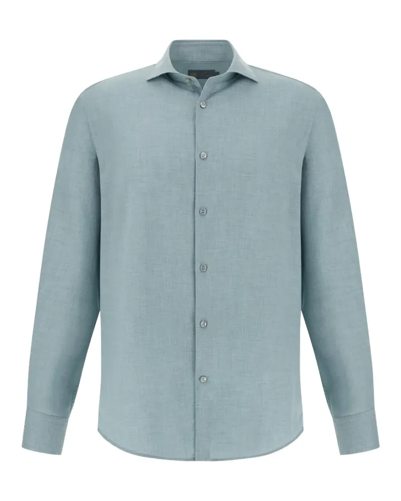 Paul & Shark mélange long-sleeved shirt - Blau Blau