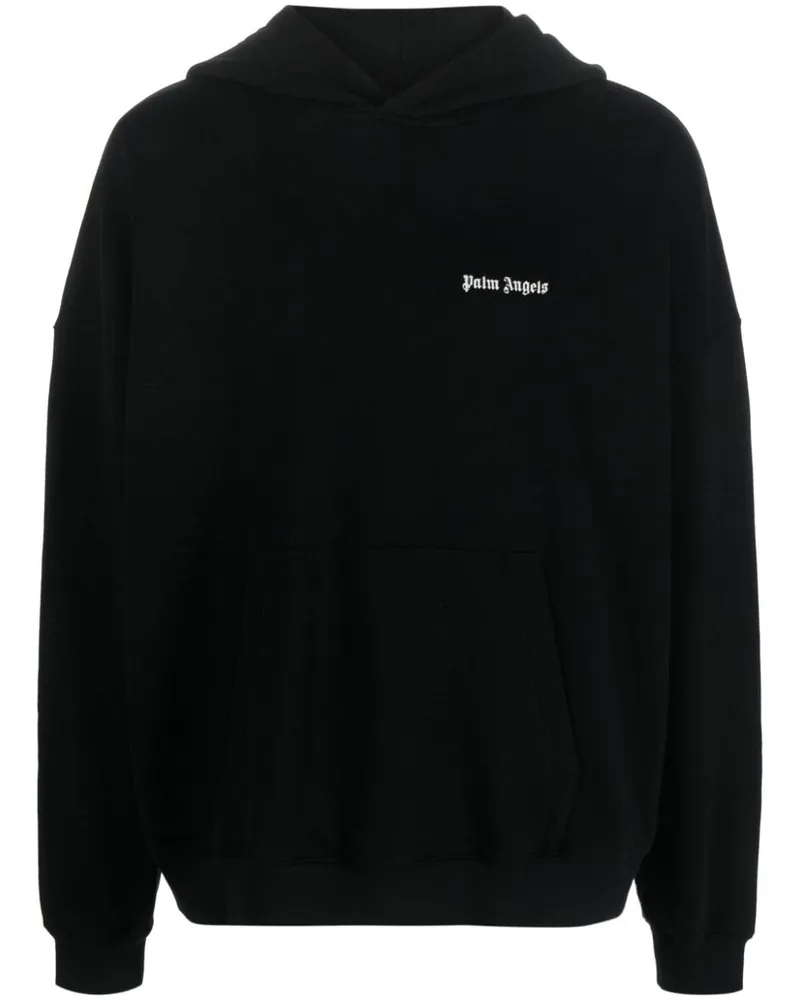 Palm Angels Hoodie mit Logo-Stickerei - Schwarz Schwarz