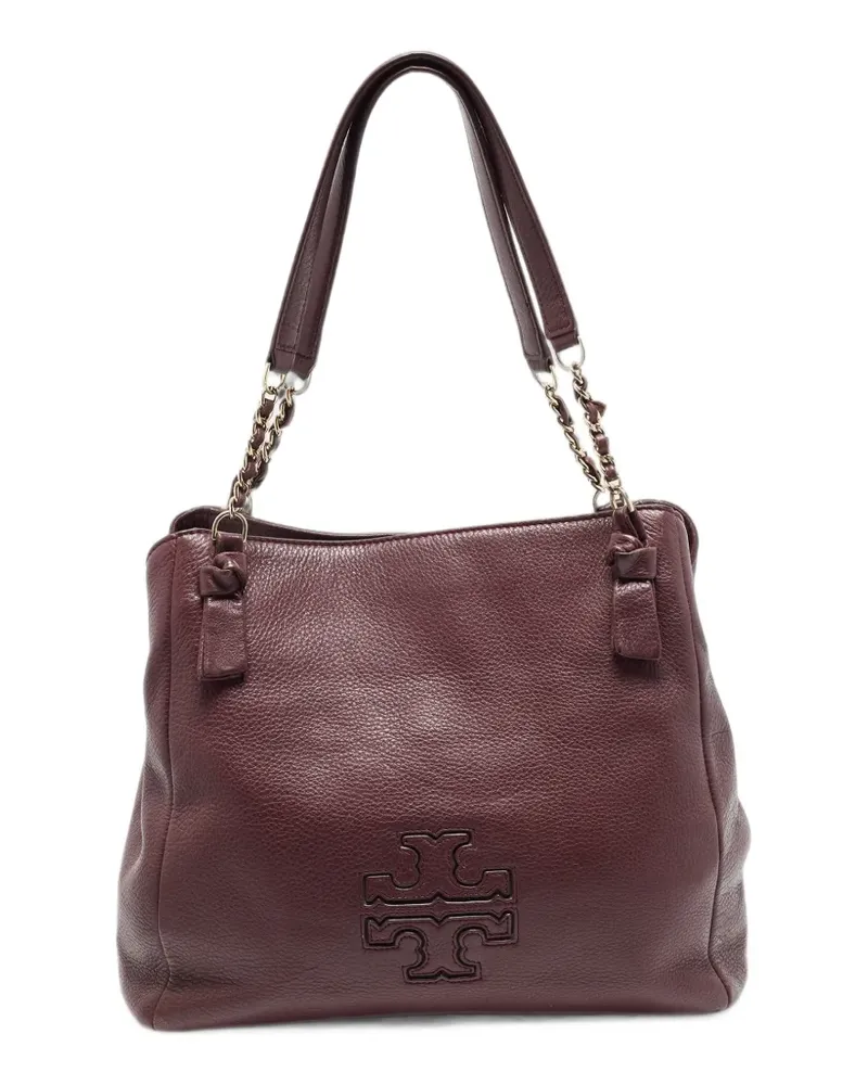 Tory Burch Harper logo-patch tote bag - Rot Rot
