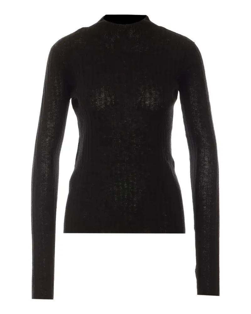 Pinko ribbed wool sweater - Schwarz Schwarz