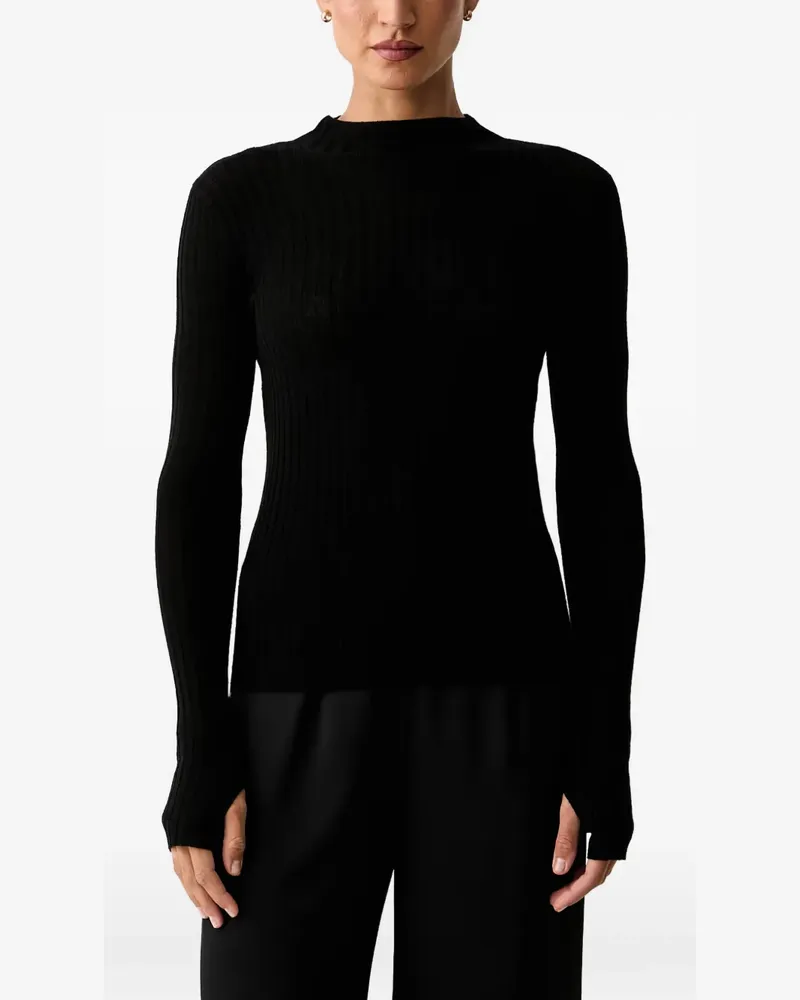 Pinko Gerippter Pullover - Schwarz Schwarz