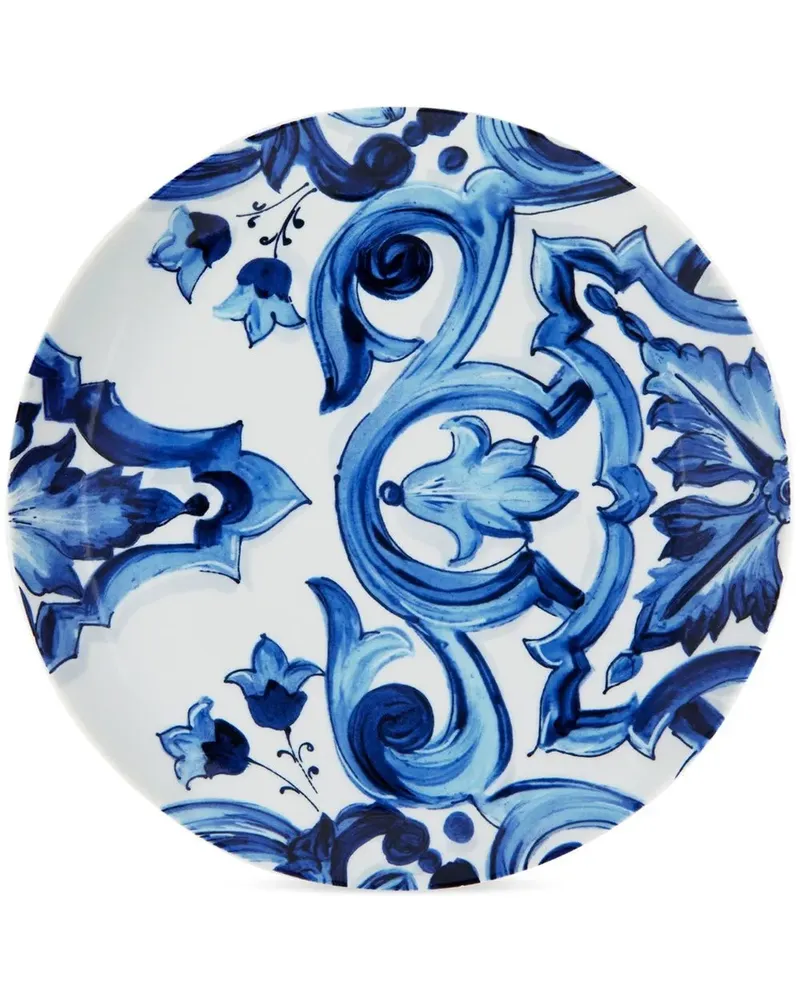 Dolce & Gabbana Casa Teller aus Porzellan - Blau Blau
