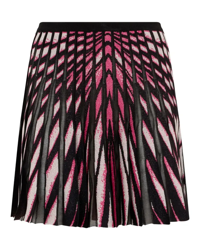 Roberto Cavalli Ray of Paradise Minirock mit Falten - Schwarz Schwarz