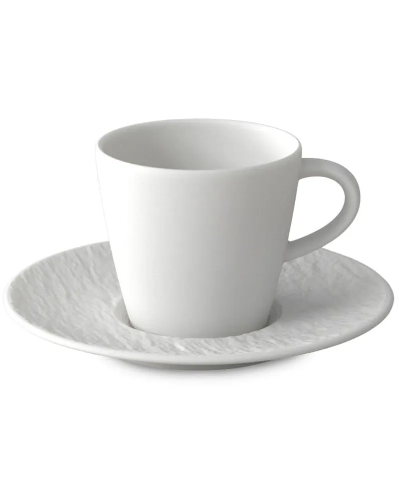 Villeroy & Boch Manufacture Rock Expresso Tassen (Set aus sechs Weiß