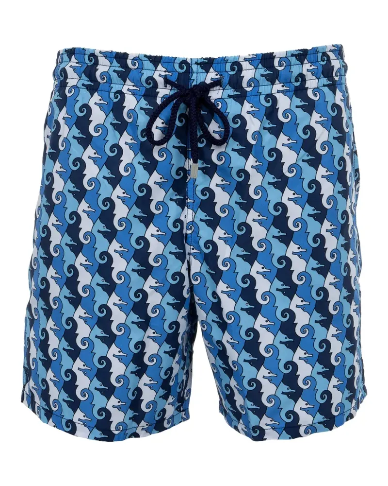 Vilebrequin Badeshorts mit Seepferdchen-Print - Blau Blau