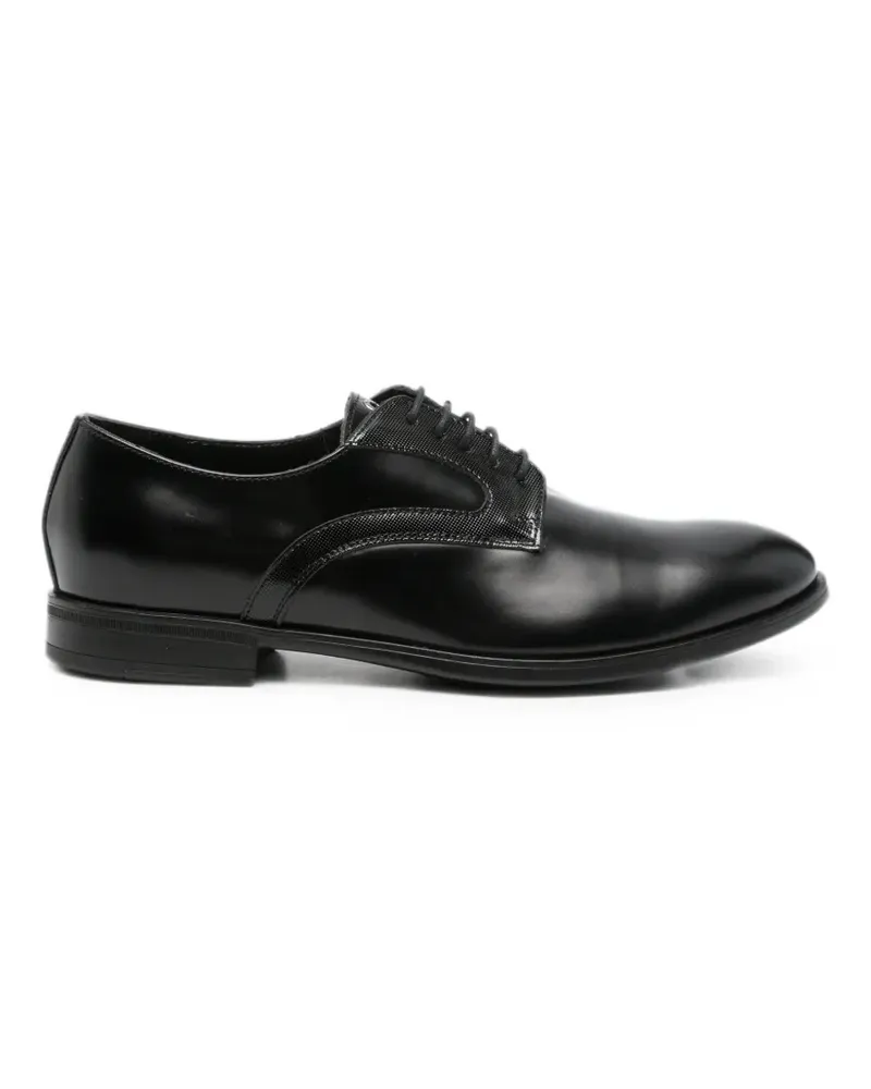 Carlo Pignatelli panelled lace-up loafers - Schwarz Schwarz