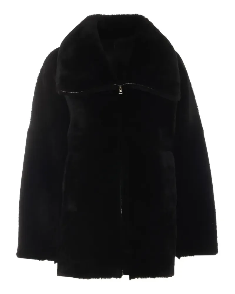 BLANCHA Jacke aus Shearling mit Reißverschluss - Schwarz Schwarz