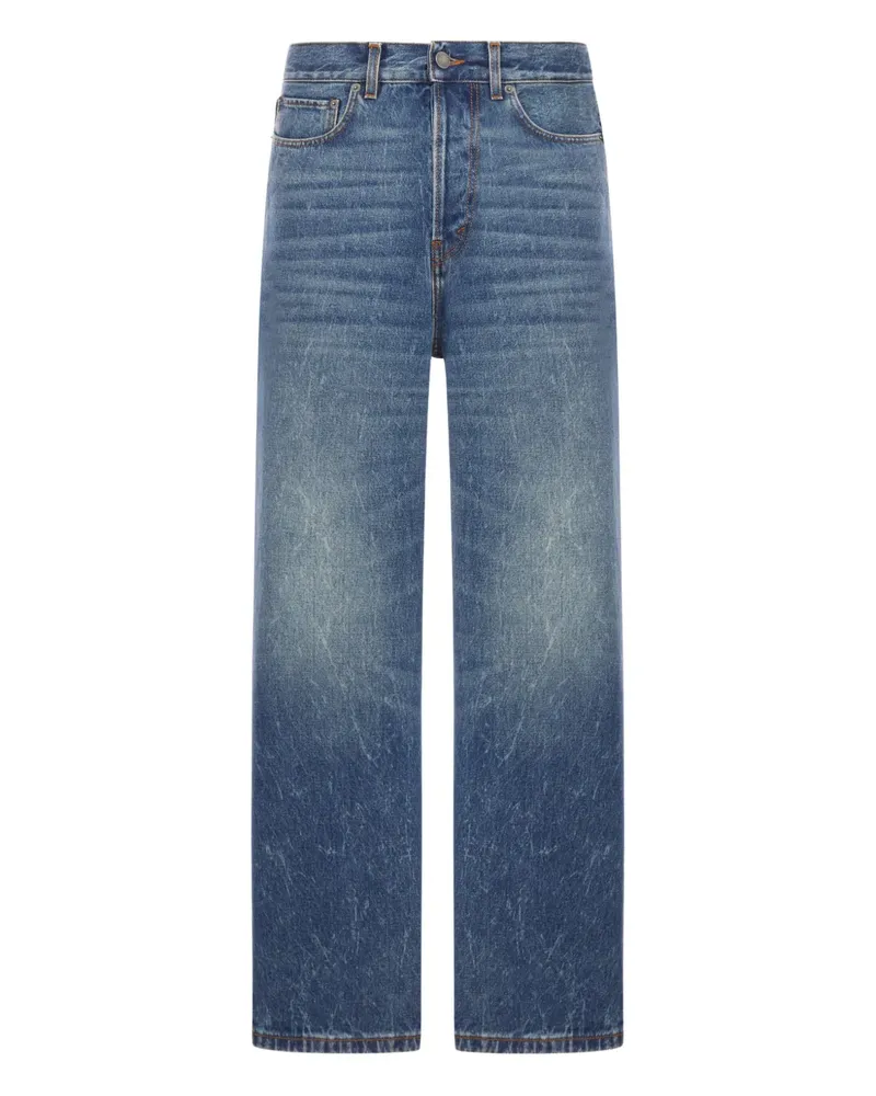 Haikure Jeans mit Tragefalten - Blau Blau