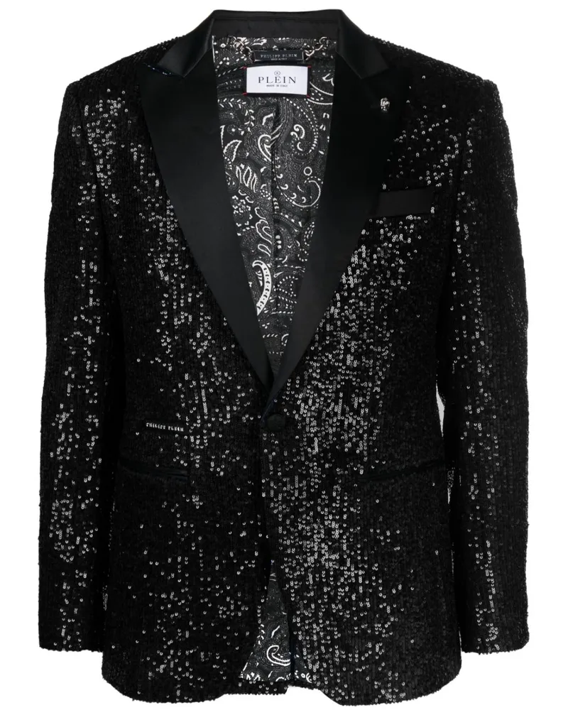 Philipp Plein Sakko mit Pailletten - Blau Blau