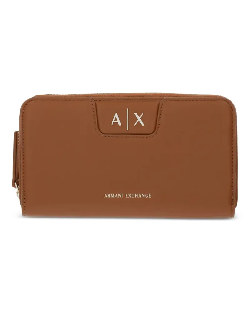 Armani Exchange Portemonnaie mit Logo-Detail - Braun Braun