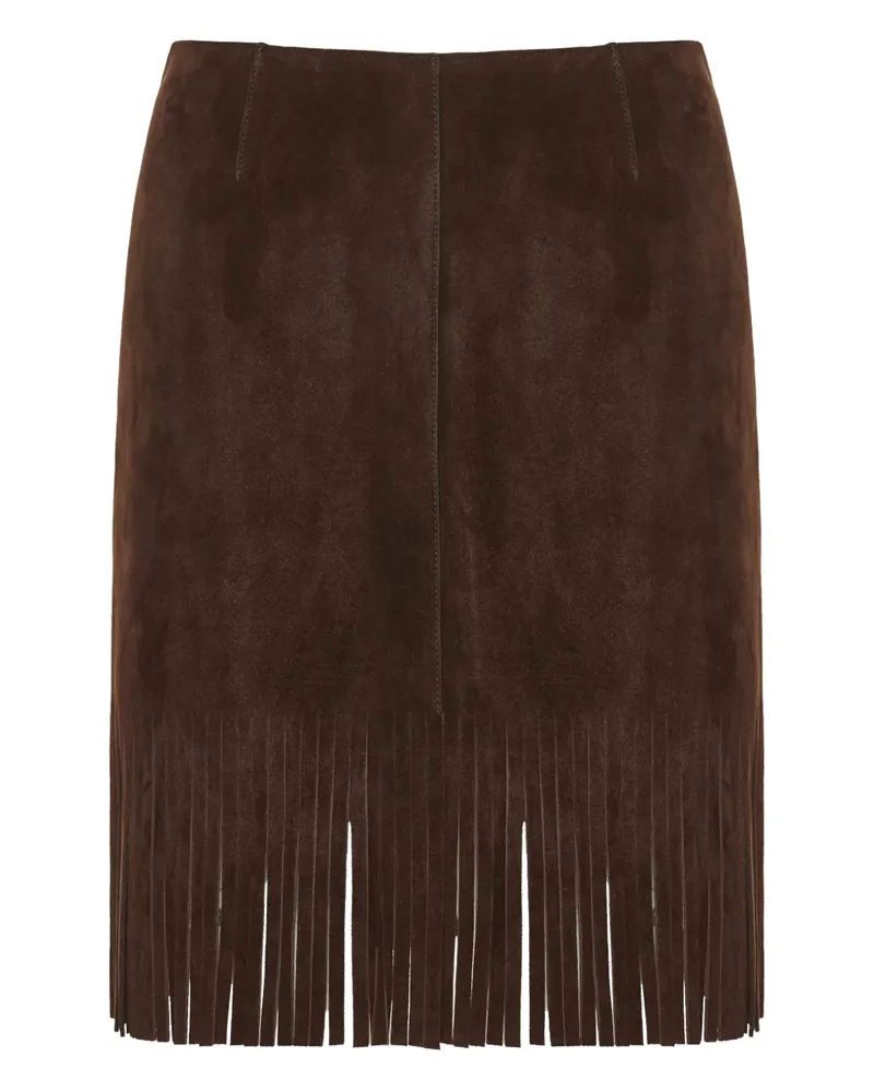 Etro fringe suede skirt - Braun Braun