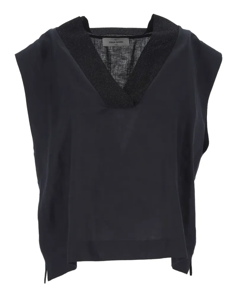 Gran Sasso V-neck top - Blau Blau
