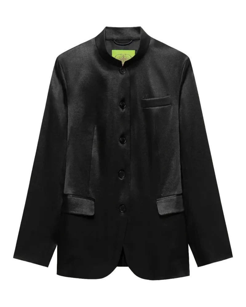 Shanghai Tang Sakko aus Satin - Schwarz Schwarz