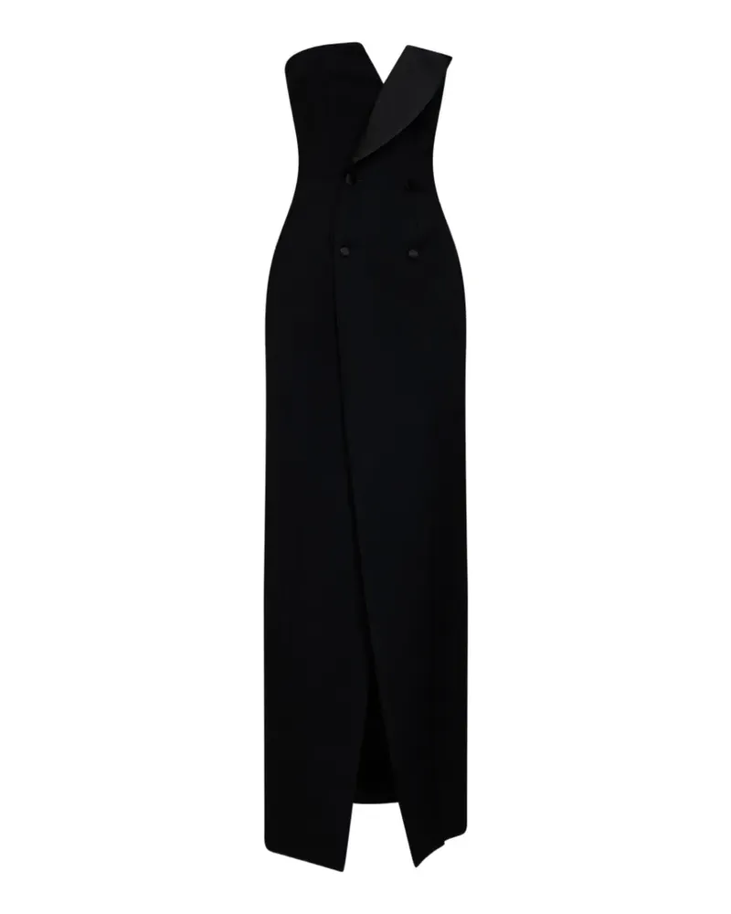 P.A.R.O.S.H. P.A.R.O H. Schulterfreies Midikleid - Schwarz Schwarz