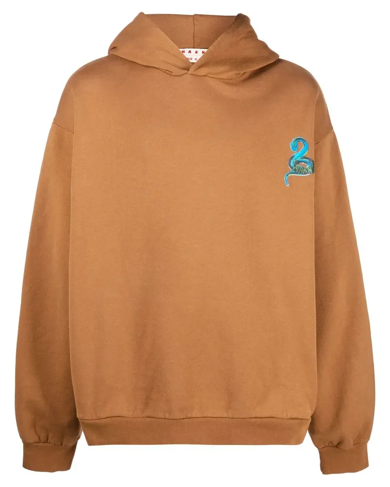 Marni Hoodie mit Schlangen-Print - Braun Braun