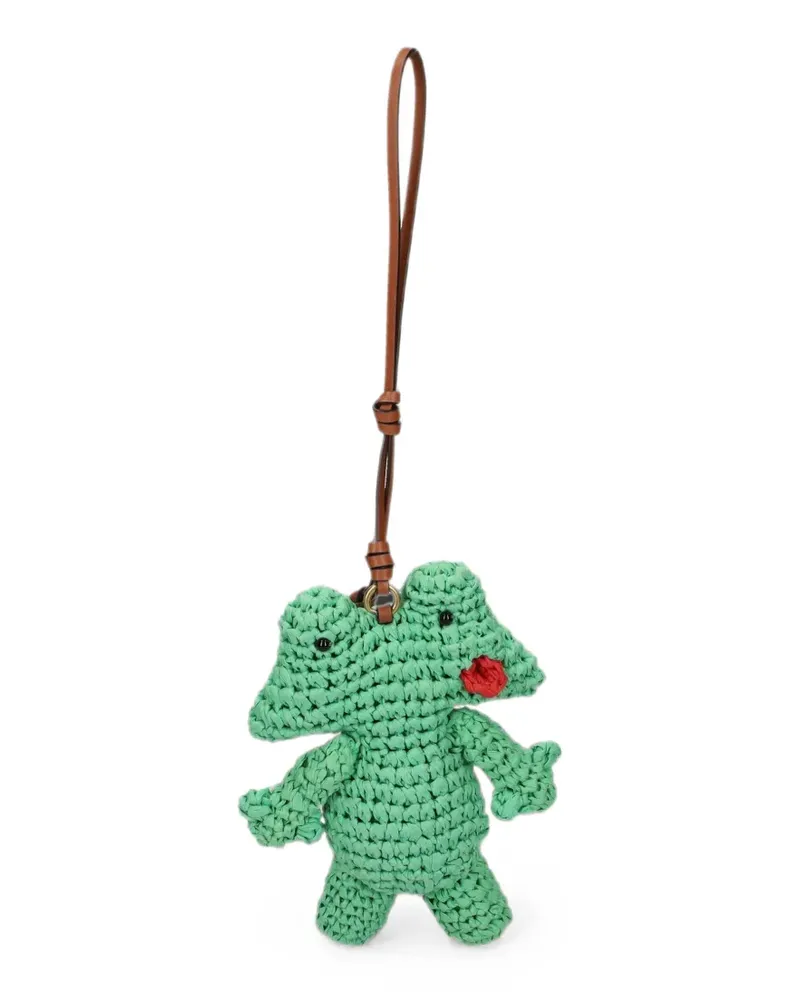 Coach Gehäkelter Schlüsselanhänger mit Frosch - Grün Grün