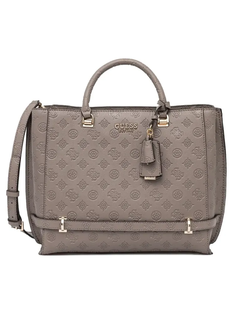 Guess Handtasche mit Logo-Prägung - Grau Grau