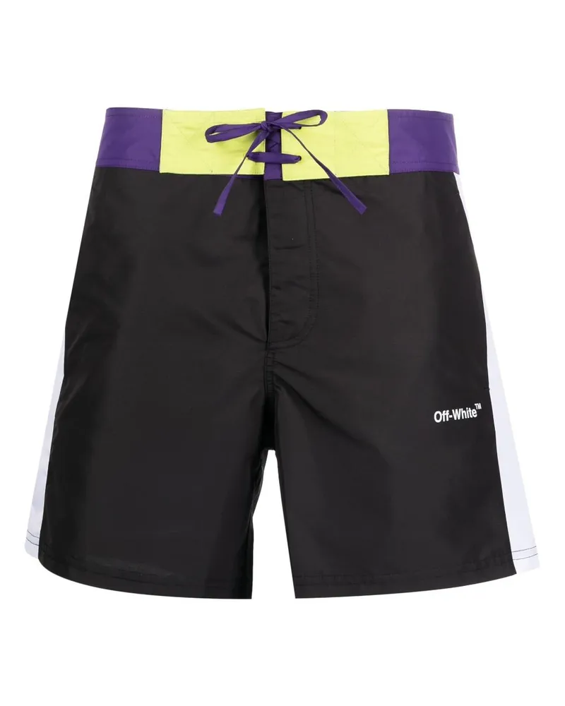 OFF-WHITE Badeshorts mit Pfeilen - Schwarz Schwarz