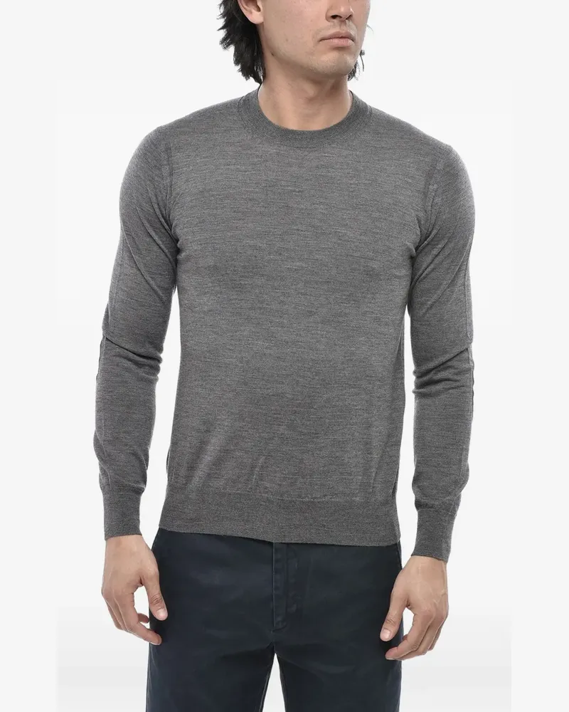 Paolo Pecora Milano Pullover mit Ellenbogen-Patches - Grau Grau