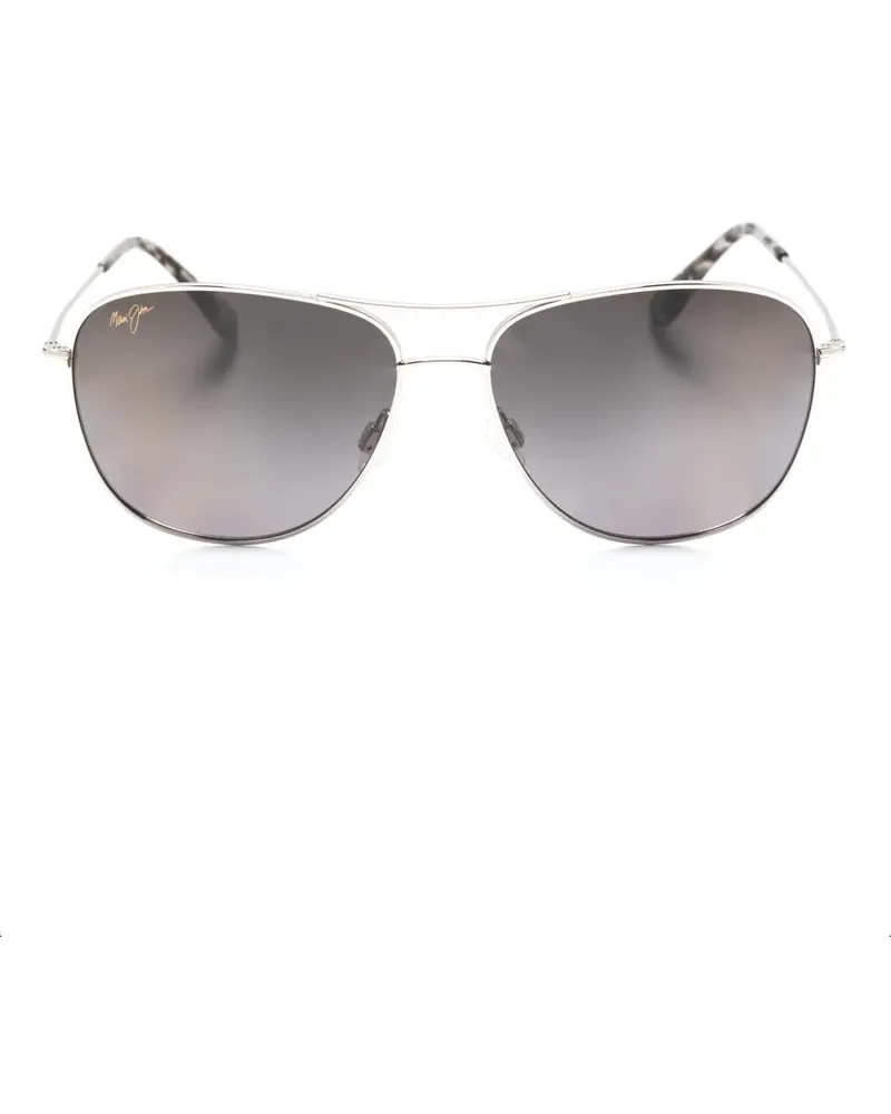 Maui Jim Cliff House Pilotenbrille - Silber Silber