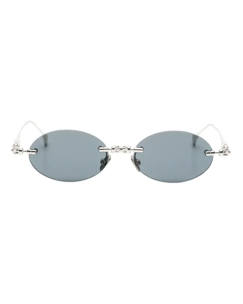 KUBORAUM Rahmenlose Sonnenbrille - Silber Silber