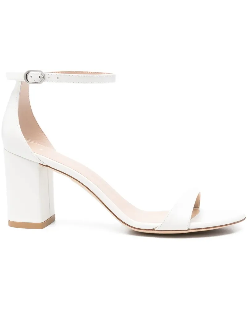 Stuart Weitzman Nearlynude Sandalen mit Knöchelriemen 70mm - Weiß Weiß