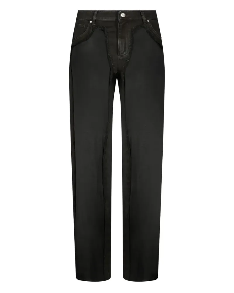 Blumarine Ausgefranste Jeans - Schwarz Schwarz