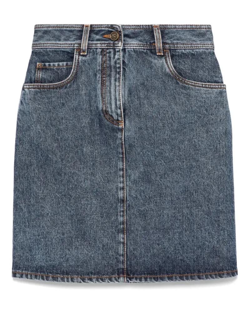 Etro Midirock aus Denim - Blau Blau