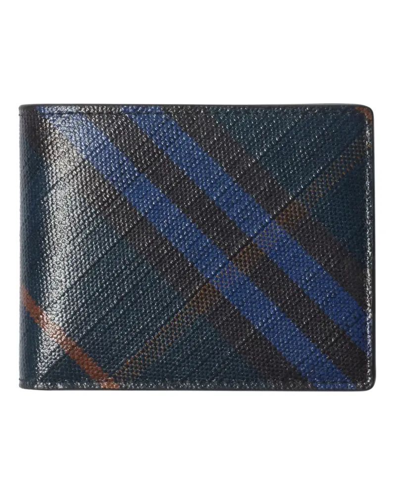 Burberry Schmales Portemonnaie mit Check - Blau Blau